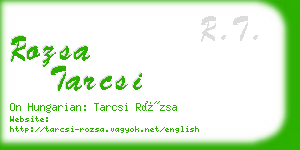 rozsa tarcsi business card